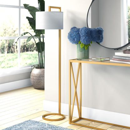 Brass Floor Lamp w/ Shade