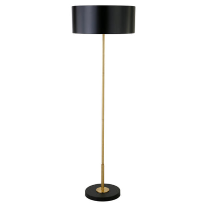 Black 2-Light Floor Lamp w/ Shade