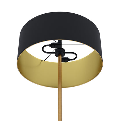 Black 2-Light Floor Lamp w/ Shade