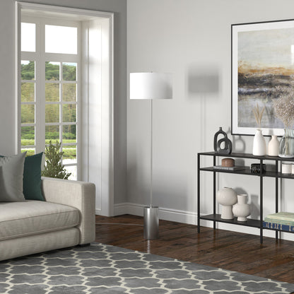 Nickel Floor Lamp w/ Shade