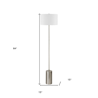 Nickel Floor Lamp w/ Shade