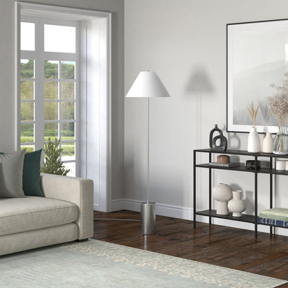 Nickel Floor Lamp w/ Shade