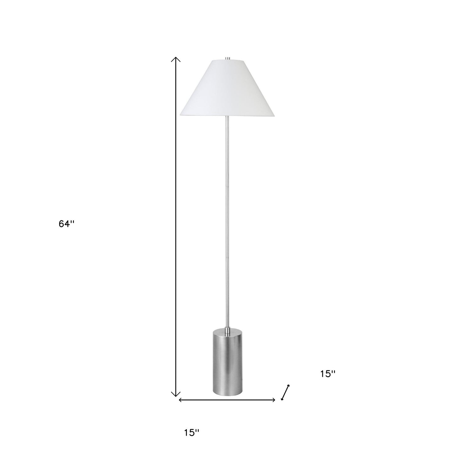 Nickel Floor Lamp w/ Shade