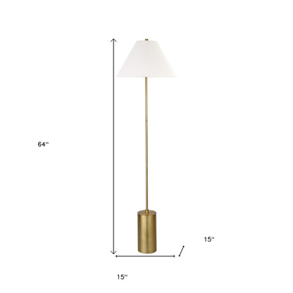 Brass Floor Lamp w/ Shade