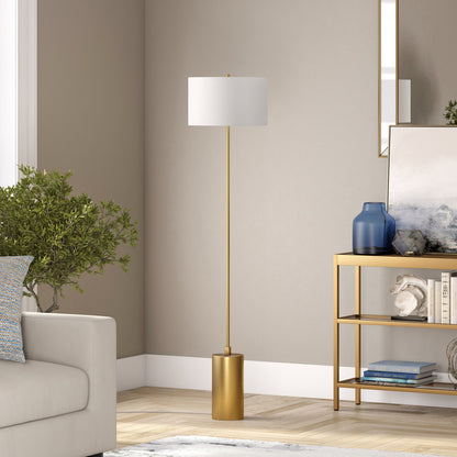 Brass Floor Lamp w/ Shade