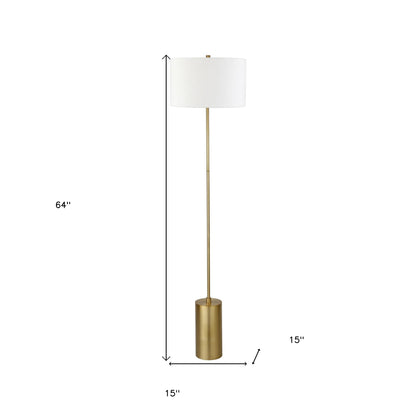 Brass Floor Lamp w/ Shade