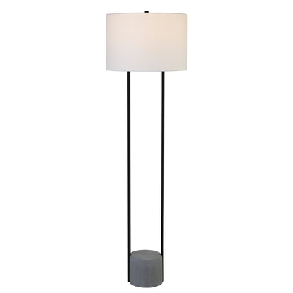 Black Column Floor Lamp w/ Shade