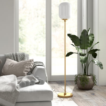 Brass Floor Lamp w/ Shade