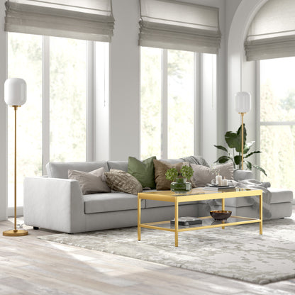 Brass Floor Lamp w/ Shade