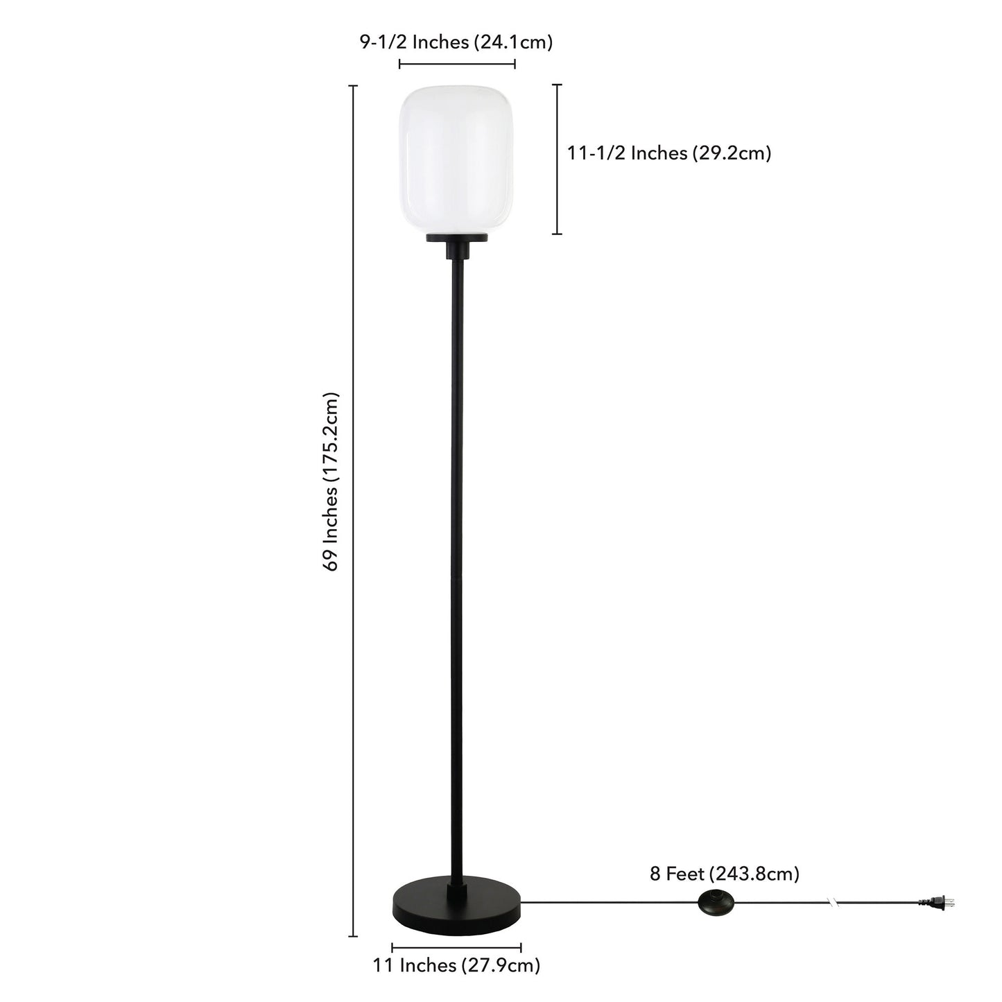 Black Floor Lamp w/ Shade