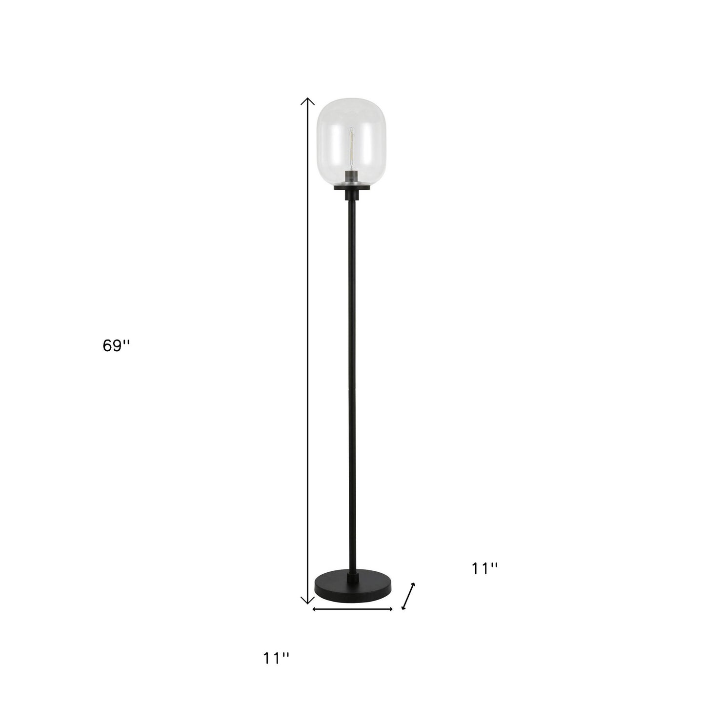 Black Floor Lamp w/ Shade