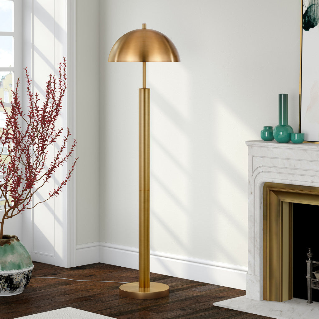 Brass Floor Lamp w/ Shade