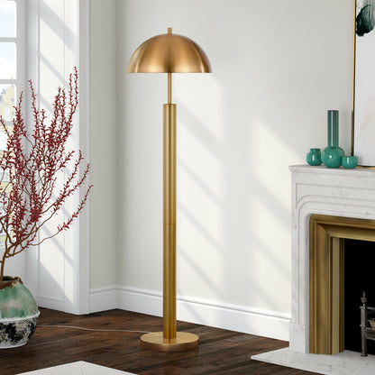 Brass Floor Lamp w/ Shade