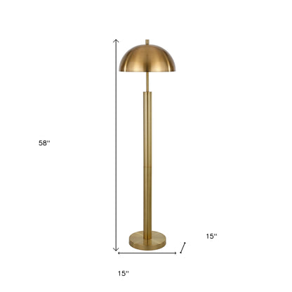 Brass Floor Lamp w/ Shade