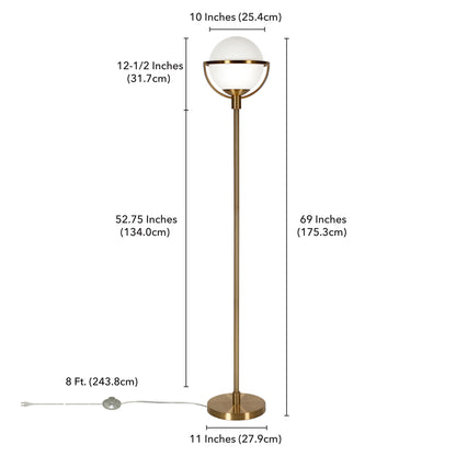 Brass Floor Lamp w/ Shade