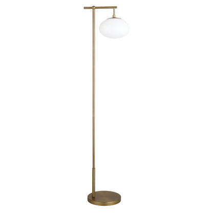 Brass Reading Floor Lamp w/ Shade