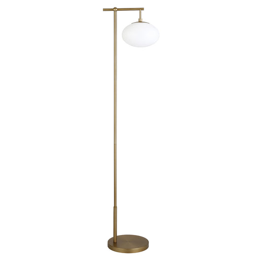 Brass Reading Floor Lamp w/ Shade