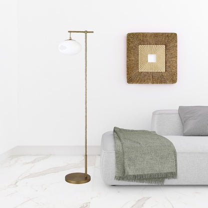 Brass Reading Floor Lamp w/ Shade