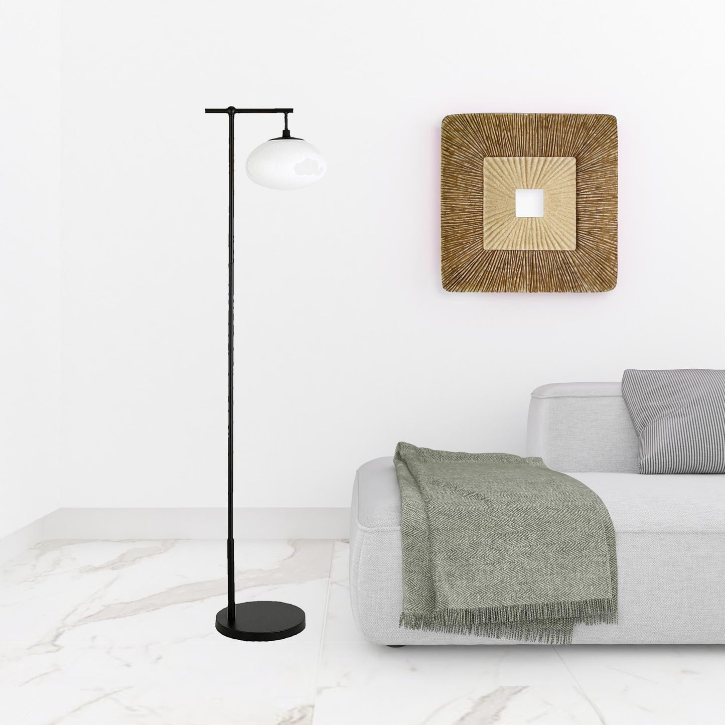 Black Reading Floor Lamp w/ Shade