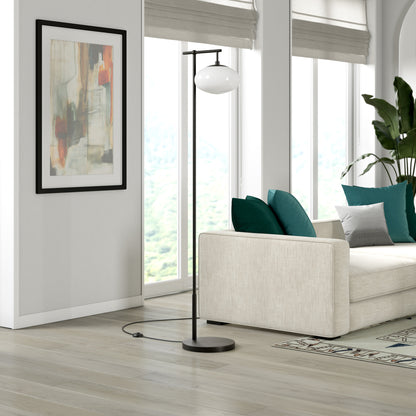 Black Reading Floor Lamp w/ Shade