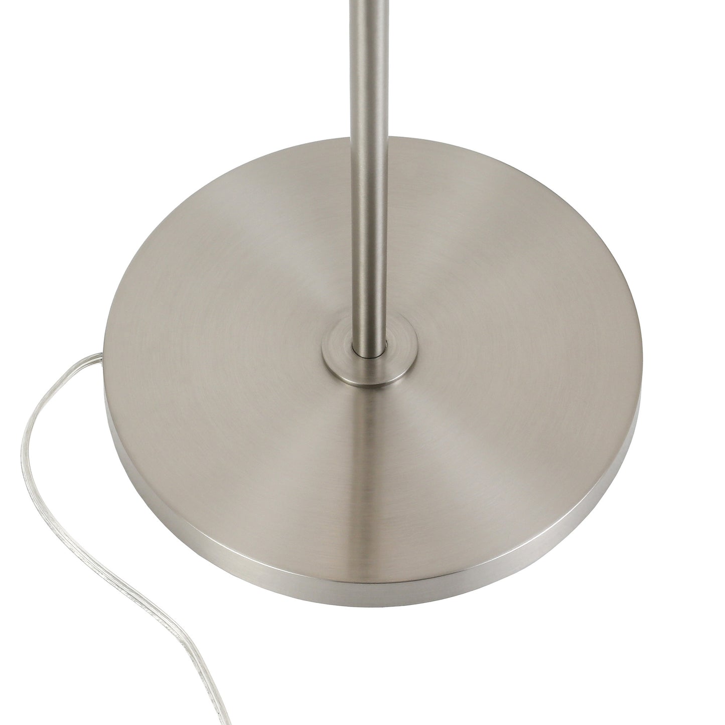 Nickel Floor Lamp w/ White Frosted Glass Shade