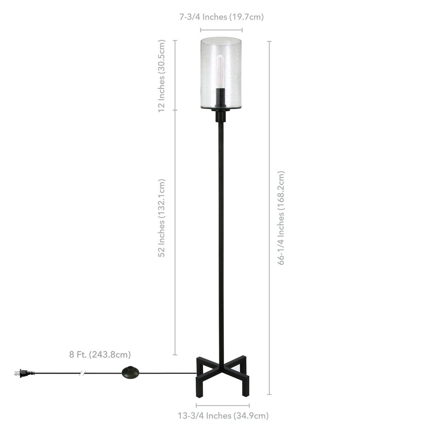 Black Torchiere Floor Lamp w/ Shade