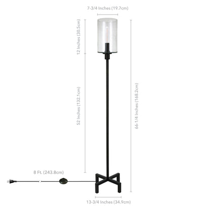 Black Torchiere Floor Lamp w/ Shade