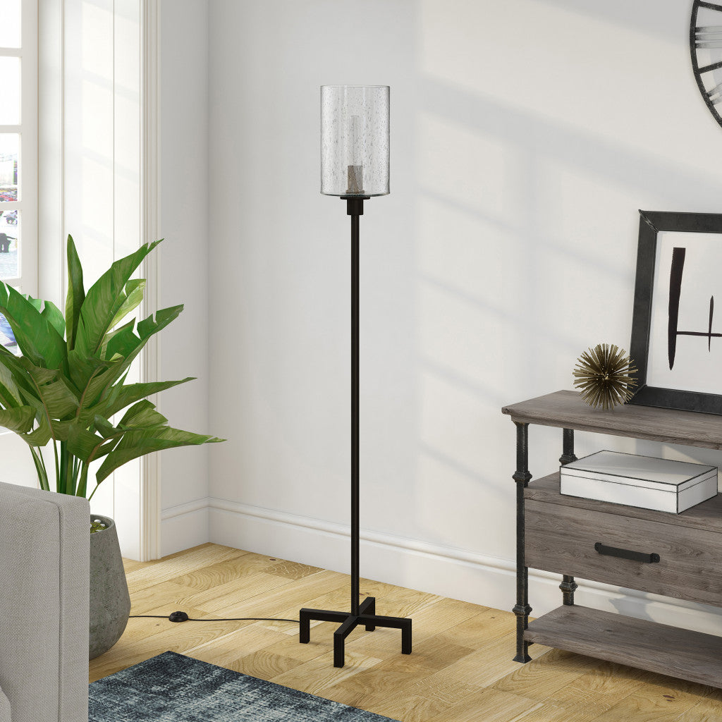 Black Torchiere Floor Lamp w/ Shade