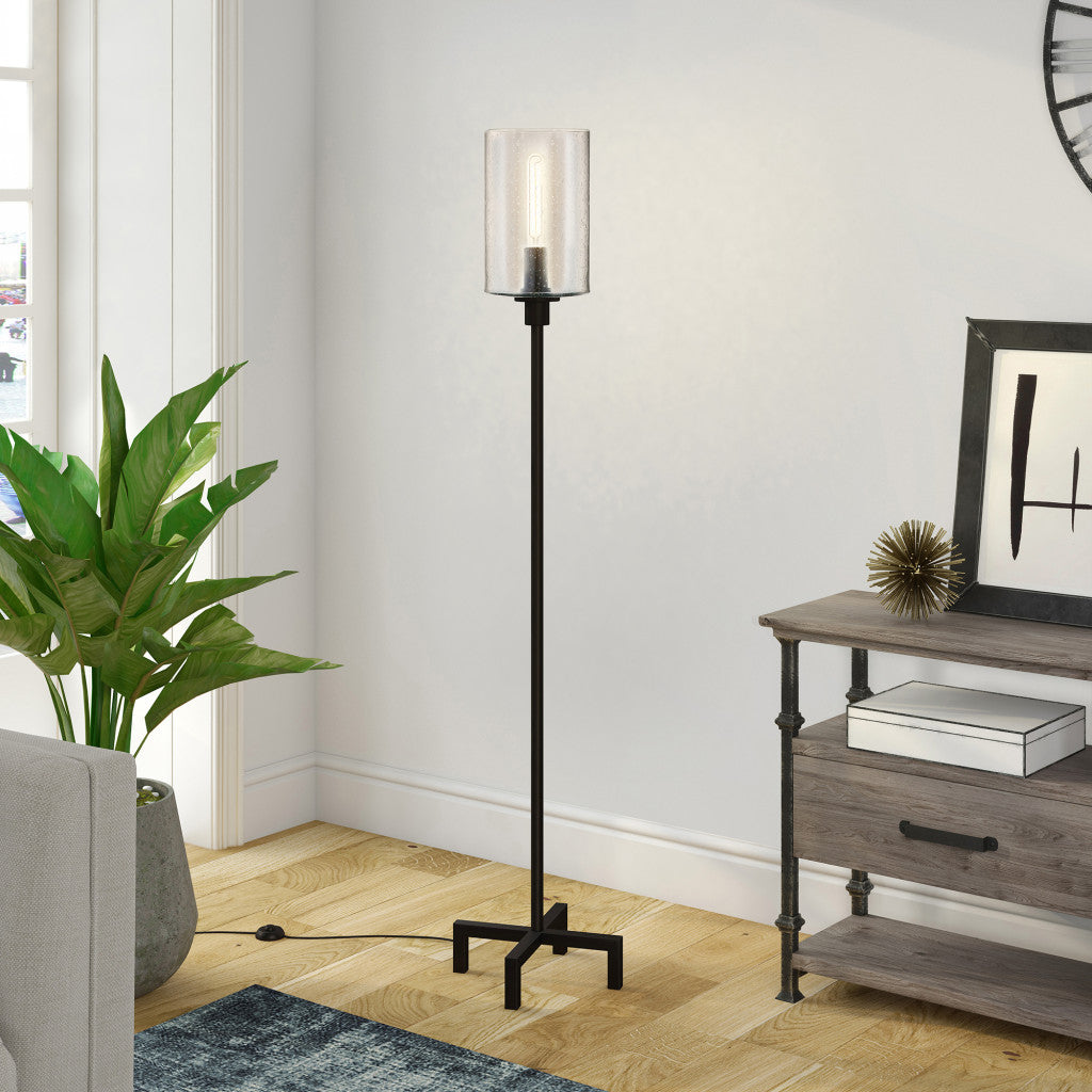 Black Torchiere Floor Lamp w/ Shade