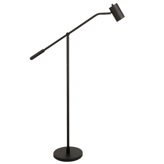 Black Swing Arm Floor Lamp w/ Shade