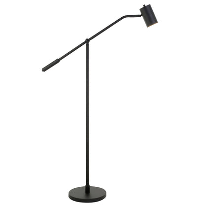 Black Swing Arm Floor Lamp w/ Shade