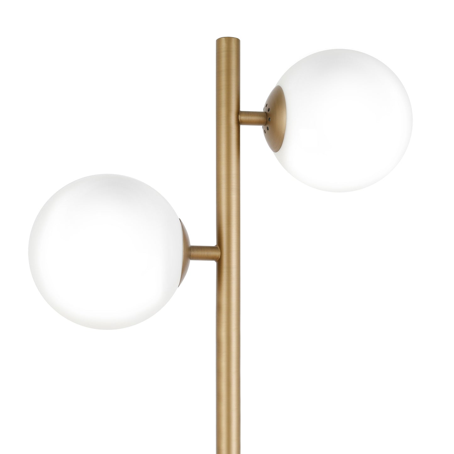 Brass 2-Light Tree Floor Lamp w/ Shade