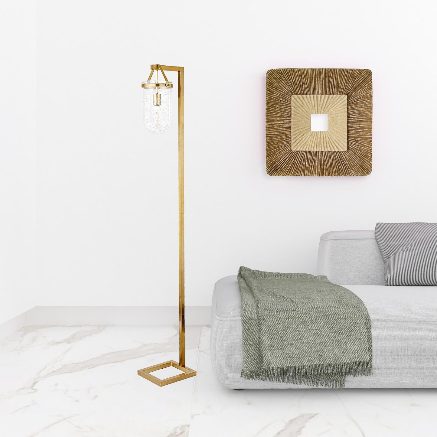 Brass Floor Lamp w/ Shade