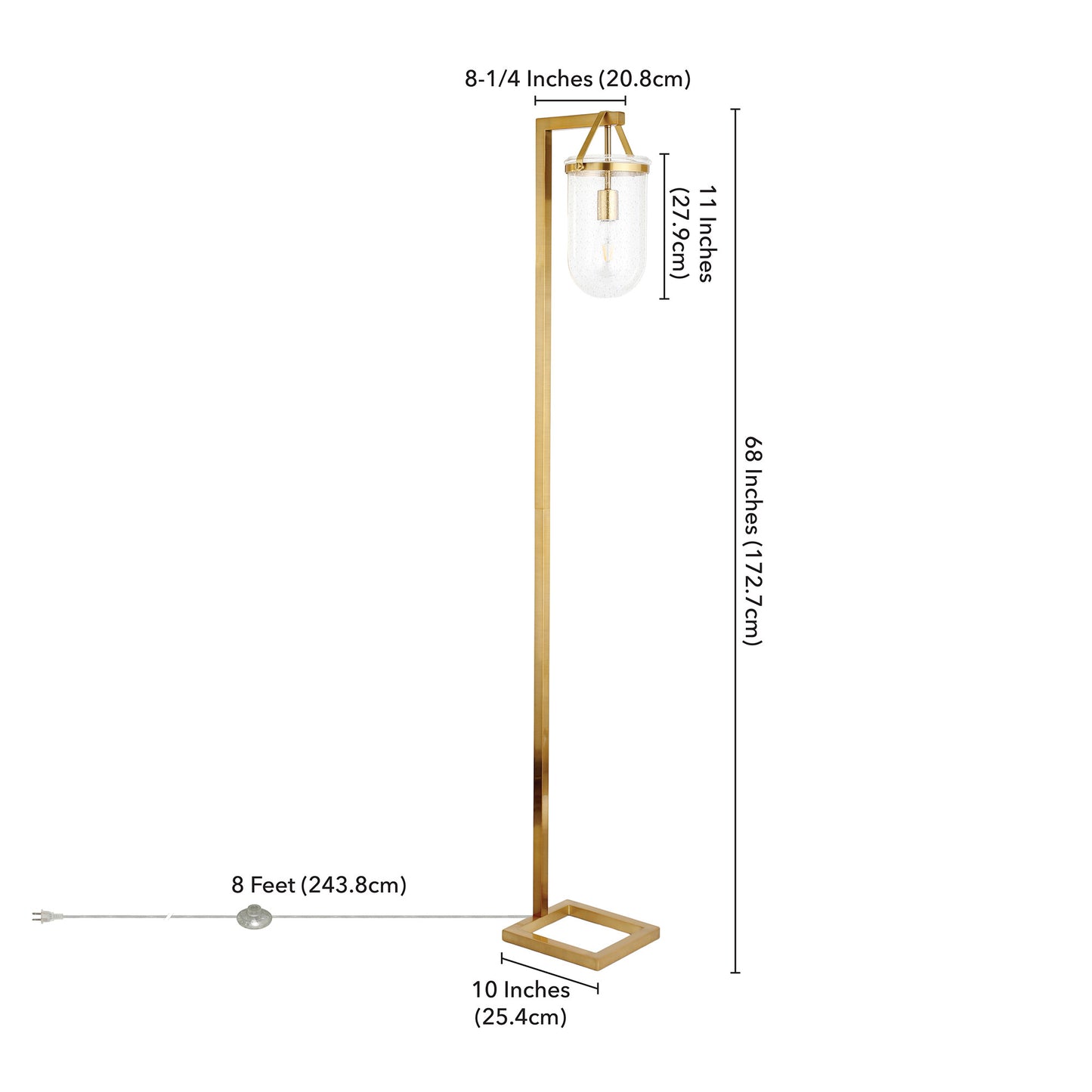 Brass Floor Lamp w/ Shade
