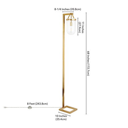 Brass Floor Lamp w/ Shade