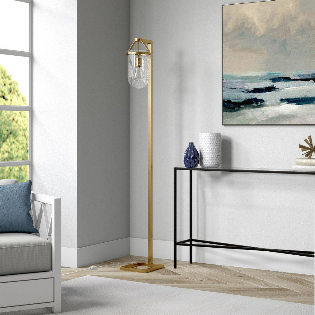 Brass Floor Lamp w/ Shade