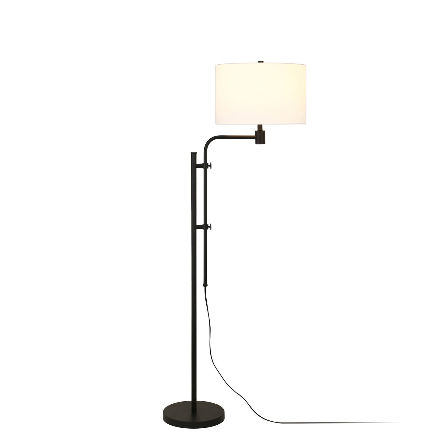 Black Adjustable Floor Lamp w/ Shade