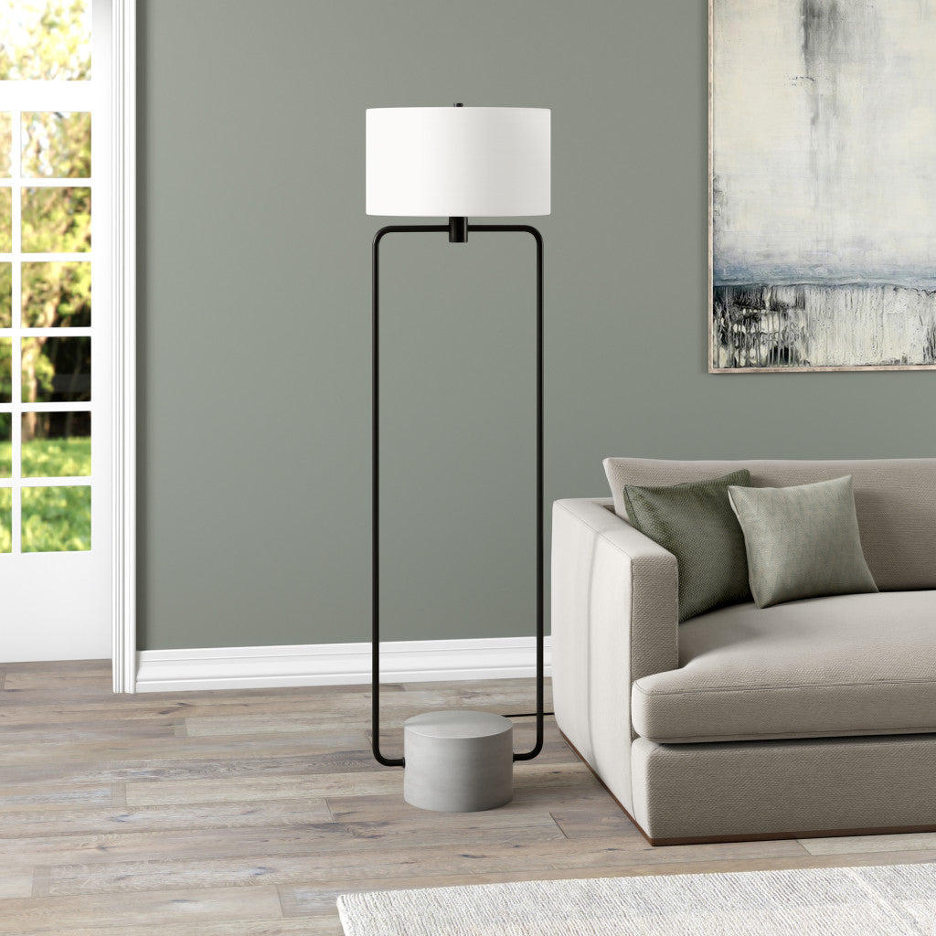 Black Column Floor Lamp w/ Shade
