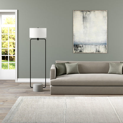 Black Column Floor Lamp w/ Shade