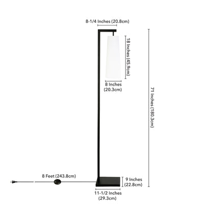 Black Reading Floor Lamp w/ Shade