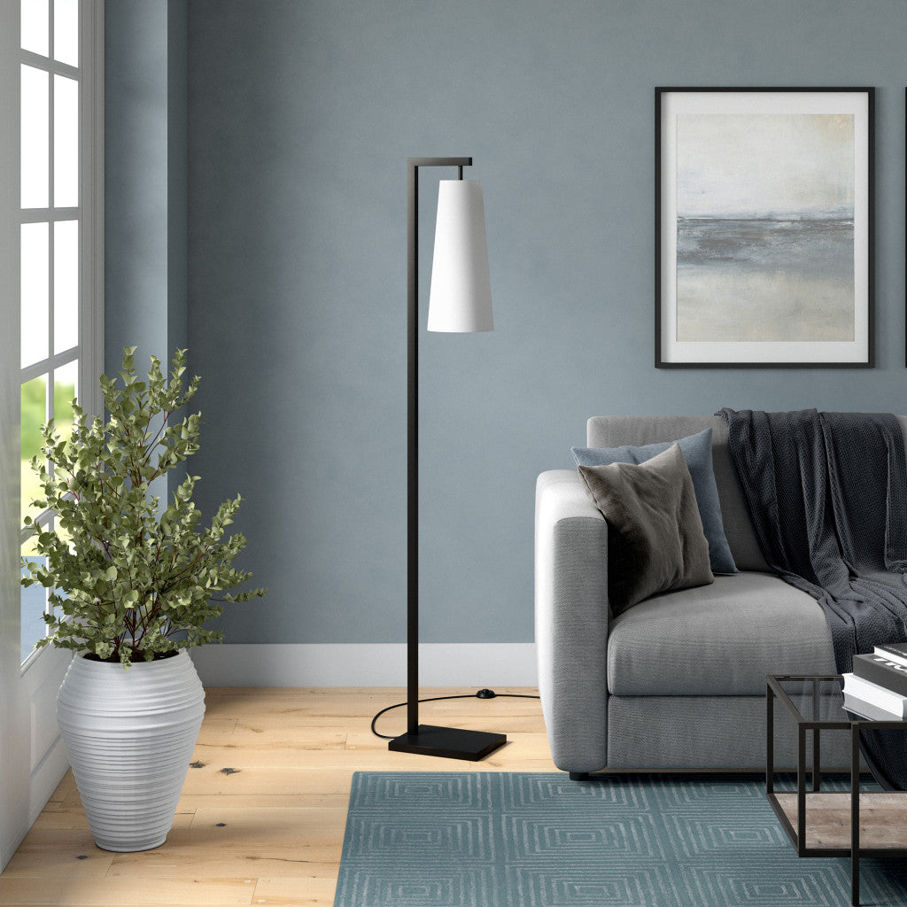 Black Reading Floor Lamp w/ Shade