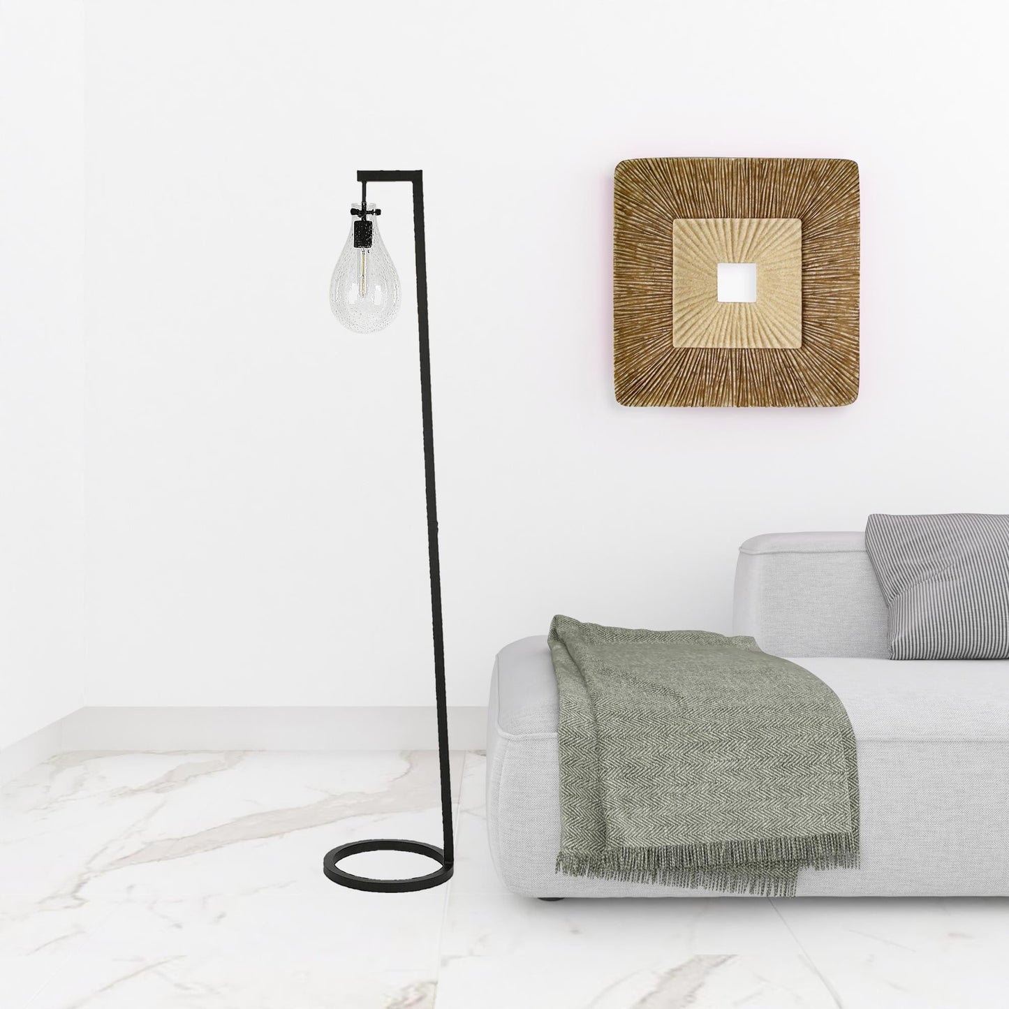 Black Reading Floor Lamp w/ Shade