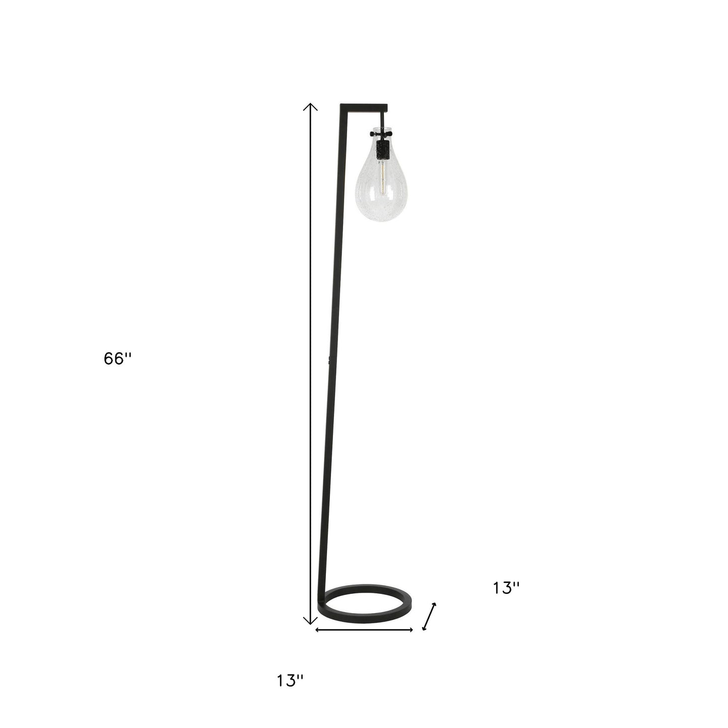 Black Reading Floor Lamp w/ Shade