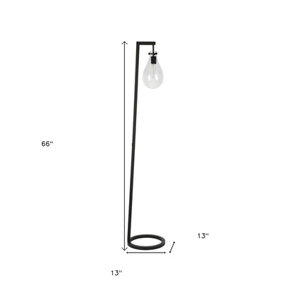 Black Reading Floor Lamp w/ Shade