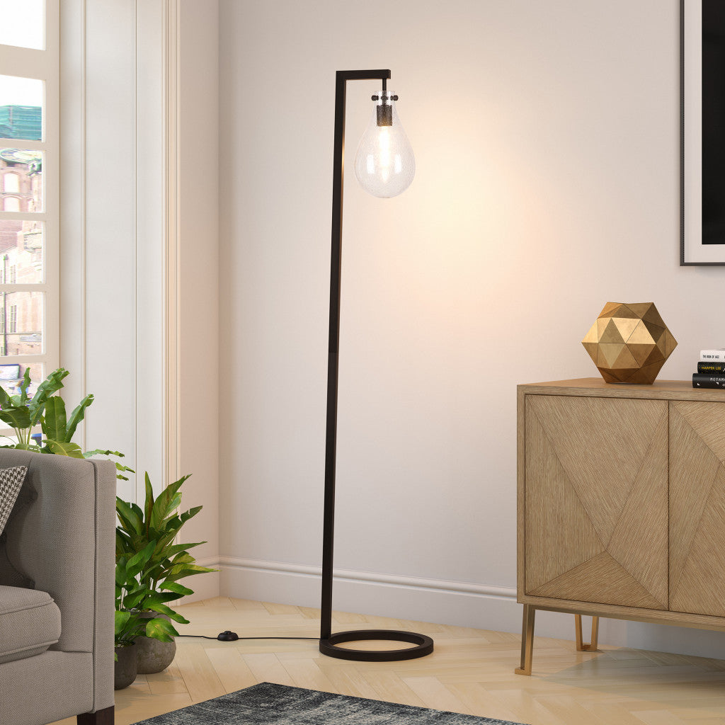 Black Reading Floor Lamp w/ Shade