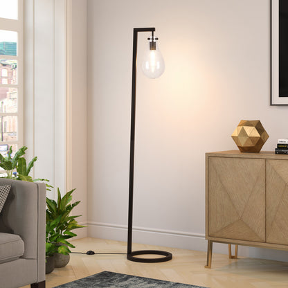 Black Reading Floor Lamp w/ Shade