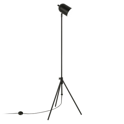 Black Adjustable Tripod Floor Lamp w/ Black Shade