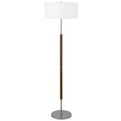 Nickel 2-Light Floor Lamp w/ Shade