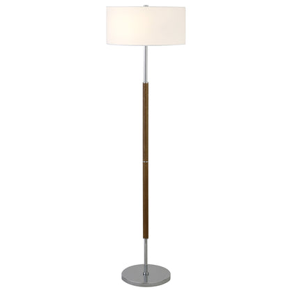 Nickel 2-Light Floor Lamp w/ Shade