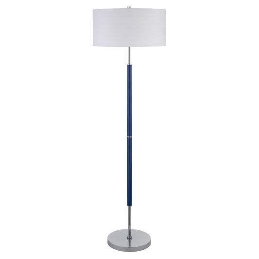 Blue 2-Light Floor Lamp w/ Shade